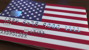 An American flag credit card, posing the question, Will Bankruptcy Law Change Under President Biden?