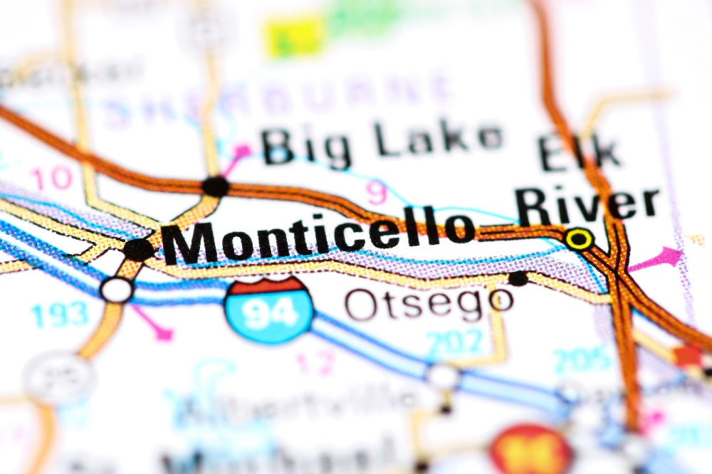 Closeup of a map with 