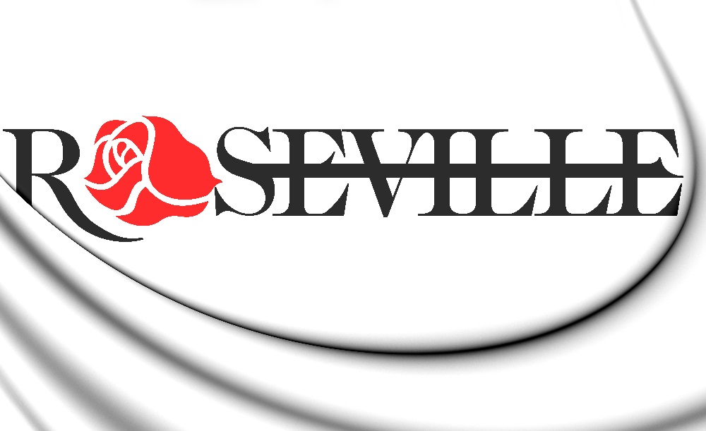 Name logo of the town of Roseville, with 